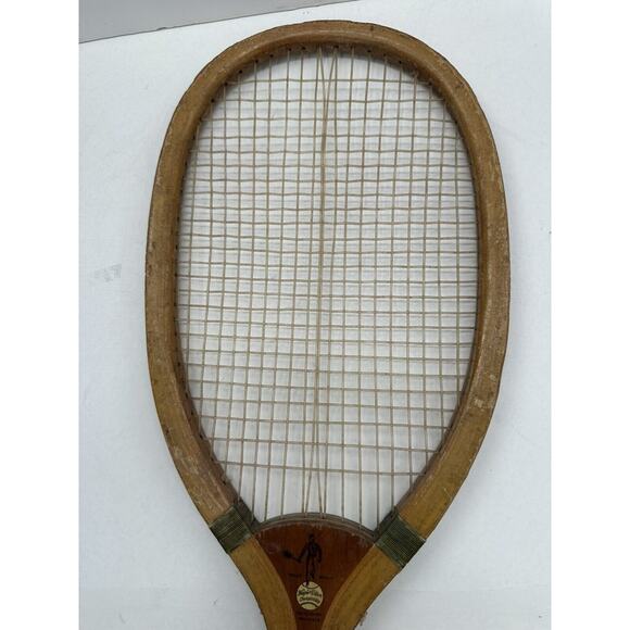 Antique 1900’s Wright & Ditson gut string Challenge Tennis Racket USA Pat - Picture 15 of 16